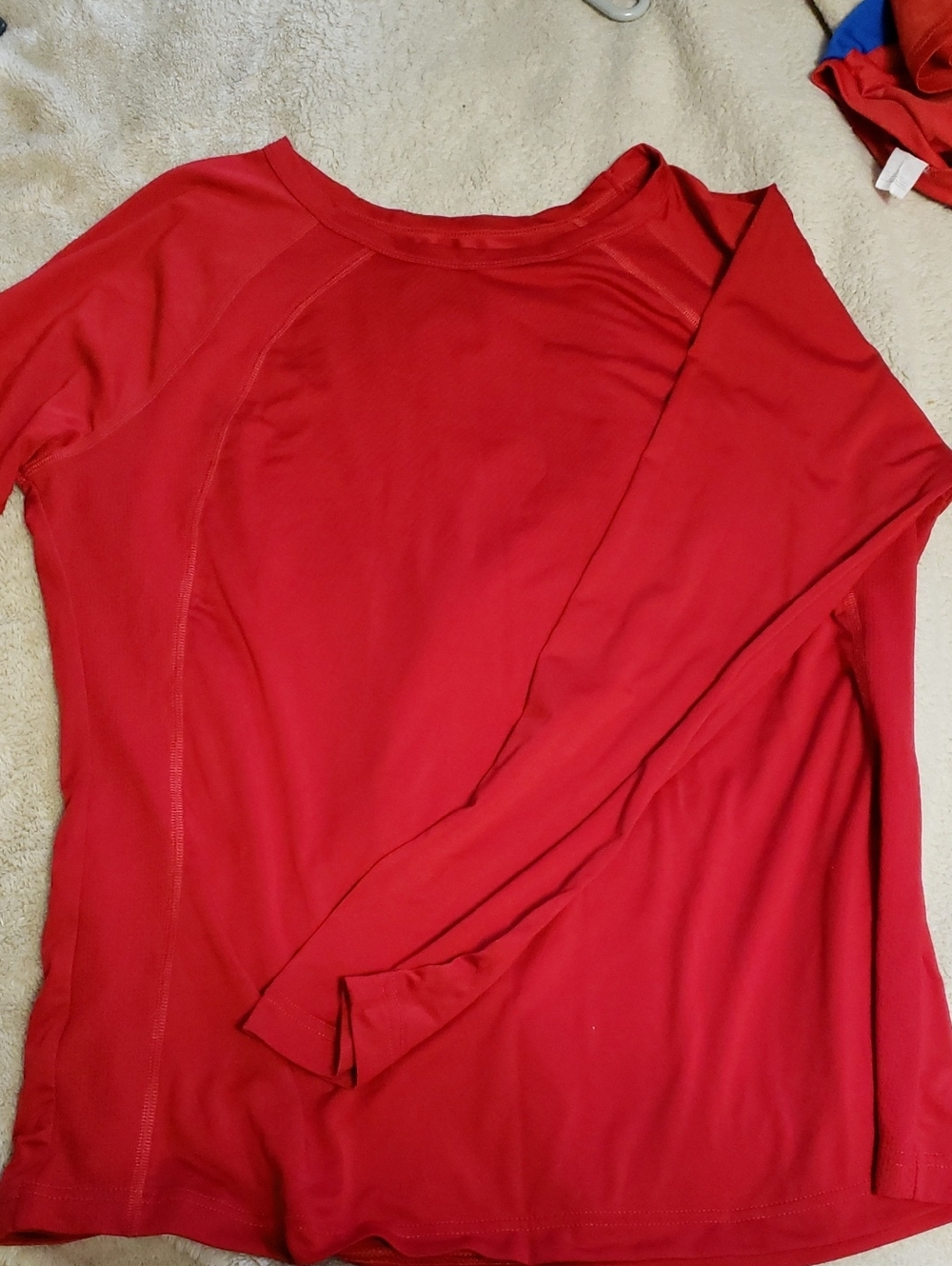Danskin Now Red Athletic Long Sleeve Top